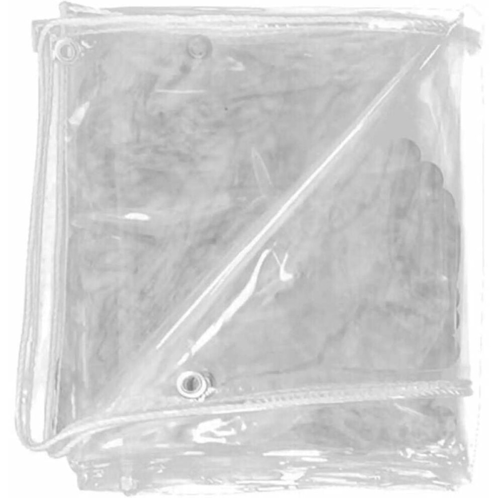 Weather Resistance Transparent Tarp Pvc Waterproof Outdoor Protective Cover With Anti-Oxidation Coating, Heavy Duty Sunshade For Greenhouse Garden Cam 9347418537225