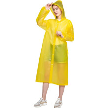 Reusable Rain Poncho for Outdoor Use, Lightweight EVA Rain Jacket with Hood, Portable Waterproof Raincoat with Elastic Sleeves, Quick Drying Rain Gear