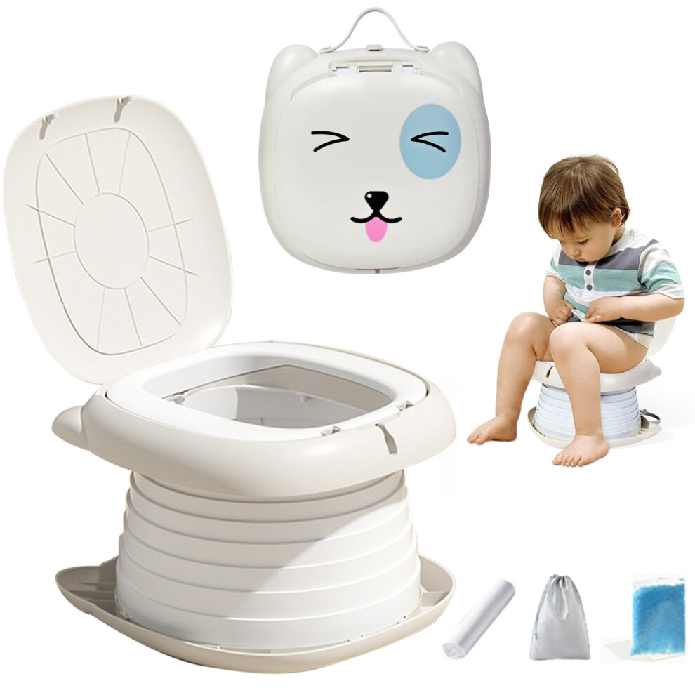 Foldable and Portable Potty Seat for Children, Travel Potty for Toddler with Rotatable Lock, Lightweight Portable Toilet for Camping Hiking Indoor Out