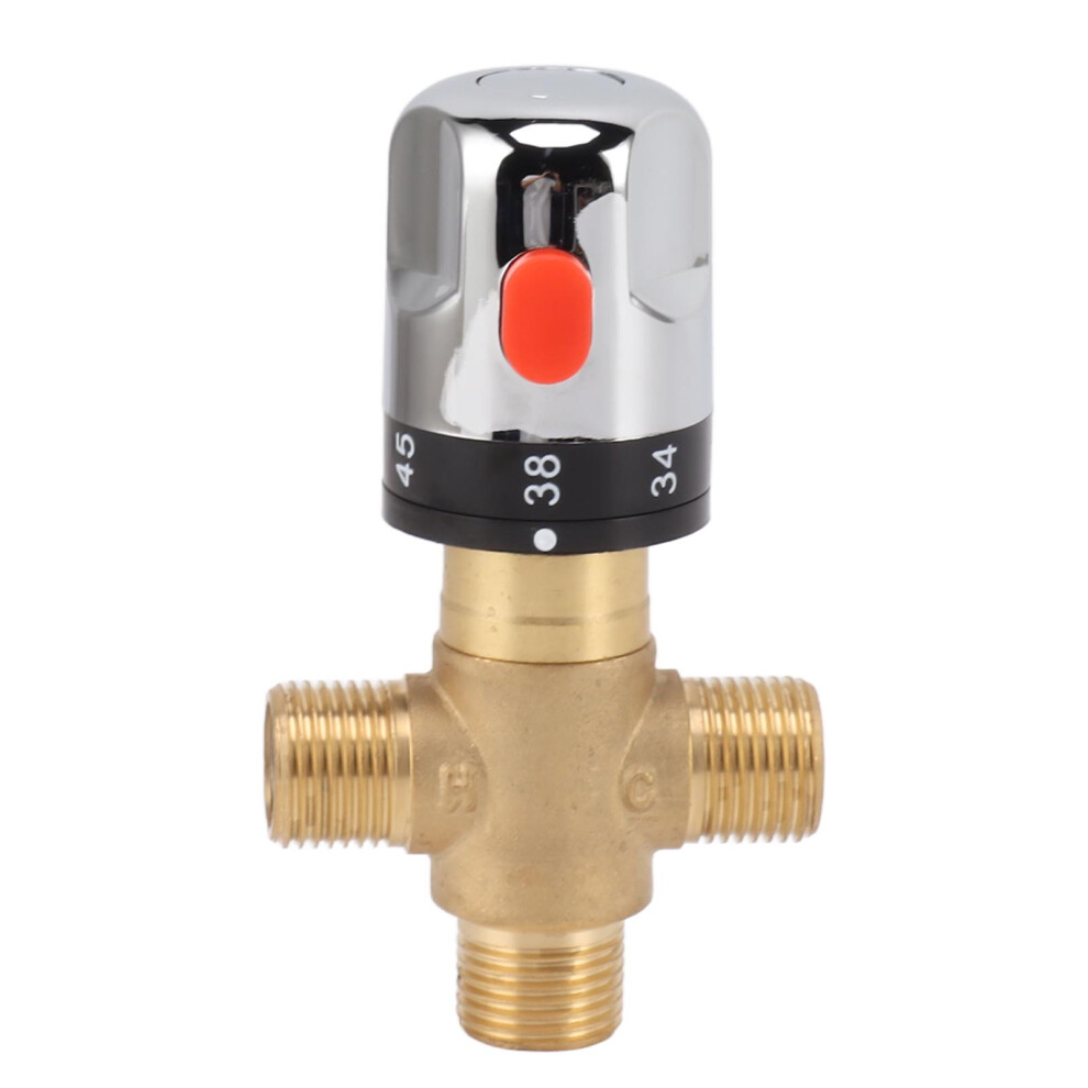 Fahrenheit Scale Mark Thermostatic Mixing Valve Temperature Constant Control Valve Easy Installation Solid Brass Core For Home Bathrooms 9148971557060