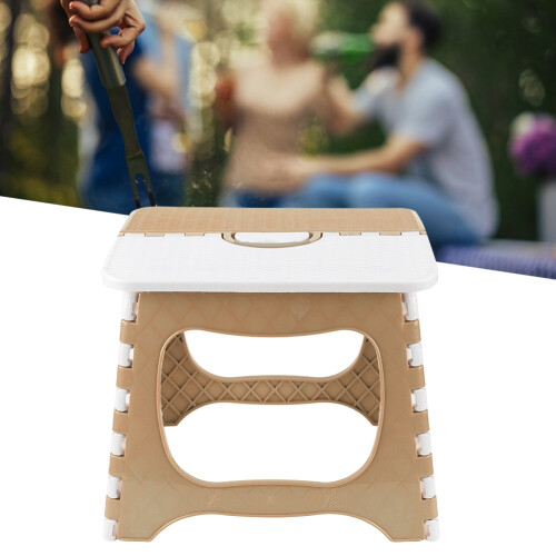 Folding Step Stool For Multiple Occasions, Enhanced Safety Features Non Slip Foldable Stool For Kitchen Bathroom Bedroom White & Green 2
