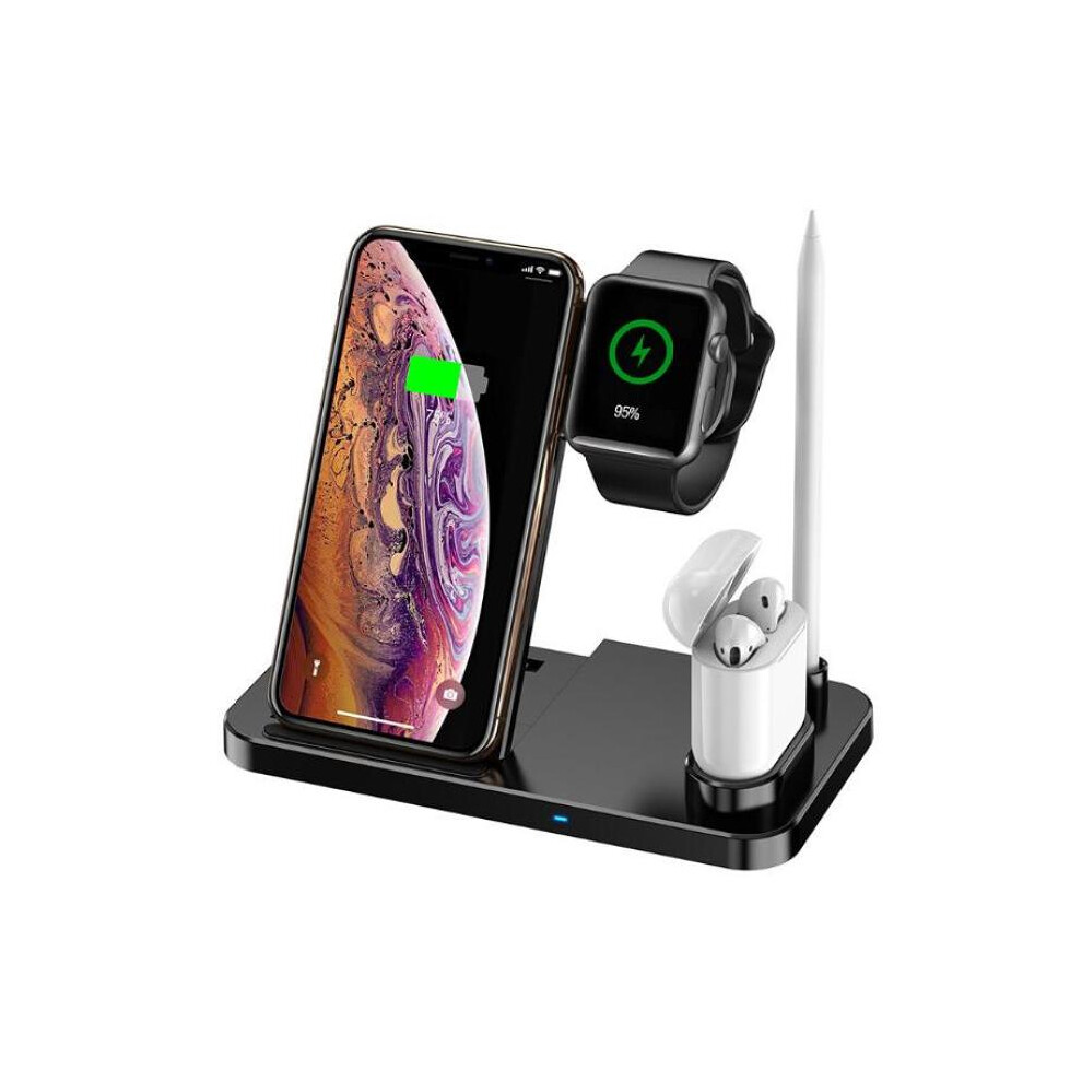Qi-Certified Wireless Charging Station, Safe Charging Experience For Apple Devices, Anti-Slip Rubber Surface (Complete Package) 9128293532266