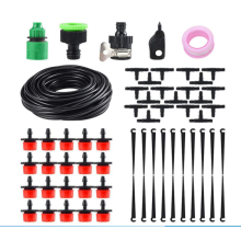 Kit de sistema de irrigação por gotejamento para jardim, com bicos ajustáveis que economizam água e dois tipos de pulverizadores. Inclui