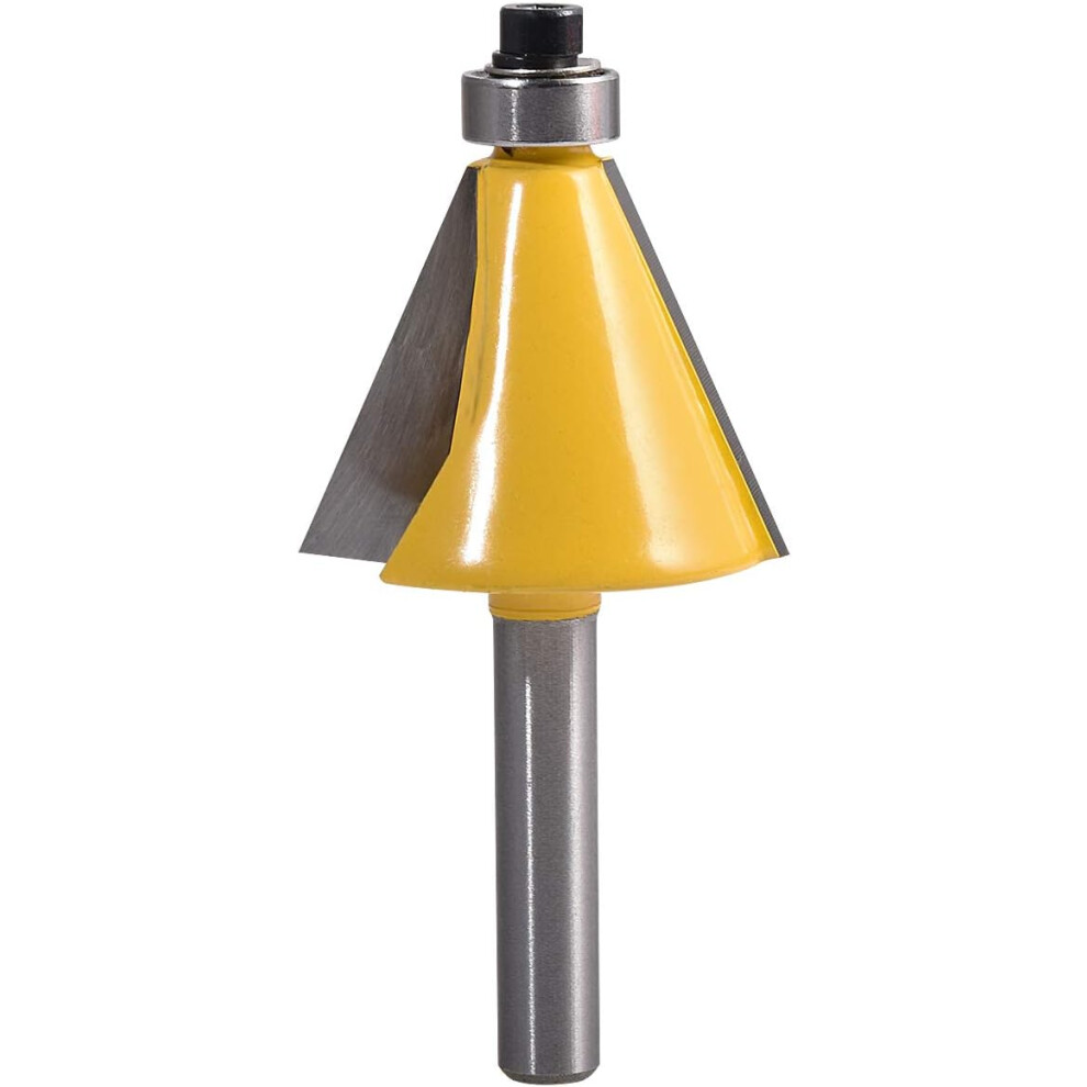 Professional Quality Chamfer Router Bits, Tungsten Carbide Tipped For Longevity, Anti-Kickback Design Promotes Safety In Cutting Hardwoods, 9128293545952