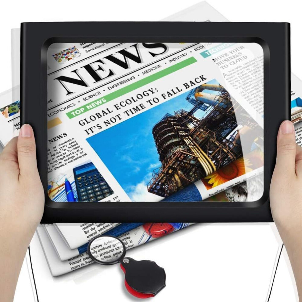 High Definition Fresnel Lens, Hands-Free Functionality for Uninterrupted Tasks, Reading Magnifier with Light for Enhanced Visibility, Lightweight