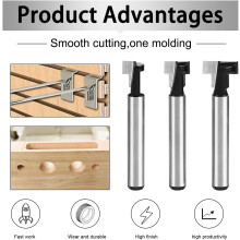 Hochleistungs-Holzfräser mit Schlüssellochfunktion, CNC-kompatibel, T-Nutfräser für gleichmäßiges Fräsen mit ruhiger Rotation, perfekt für