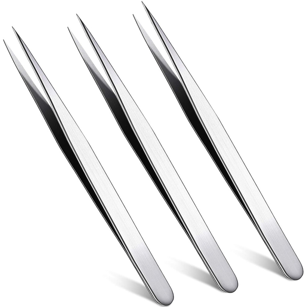 Blunt Tip Tweezers, Multi Functional Stainless Steel Tools for Eyebrow Grooming & Lash Extensions, Ensuring Comfortable Handling for Salon & Personal