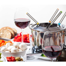 Accessori per feste reinventati, set di forchette per fonduta, strumenti colorati in acciaio inossidabile per deliziarsi con formaggio e cioccolato,