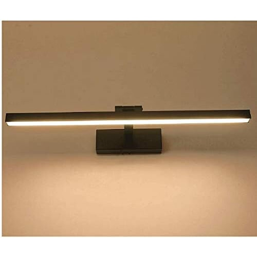 Color Temperature Function Mirror Lamp for Versatile Illumination, Easy to Install 9Watt Wall Control Vanity Light (Black/3000K)