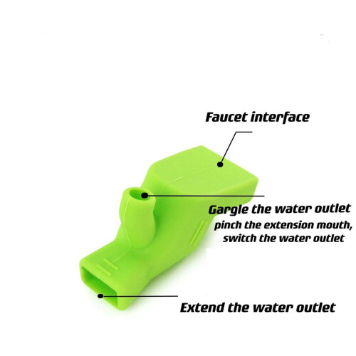 Prolunga per rubinetto per lavello da cucina, prolunga per rubinetto per bambini per il risparmio idrico, plastica morbida e resistente, atossica e 2