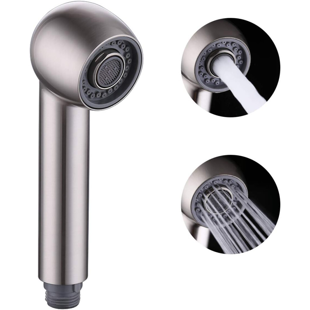 Super Steel Finish Pull-Out Spray Wand, Removable Flow Restrictor Offers Customizable Water Pressure Control For Your Kitchen Sink 9169997985088