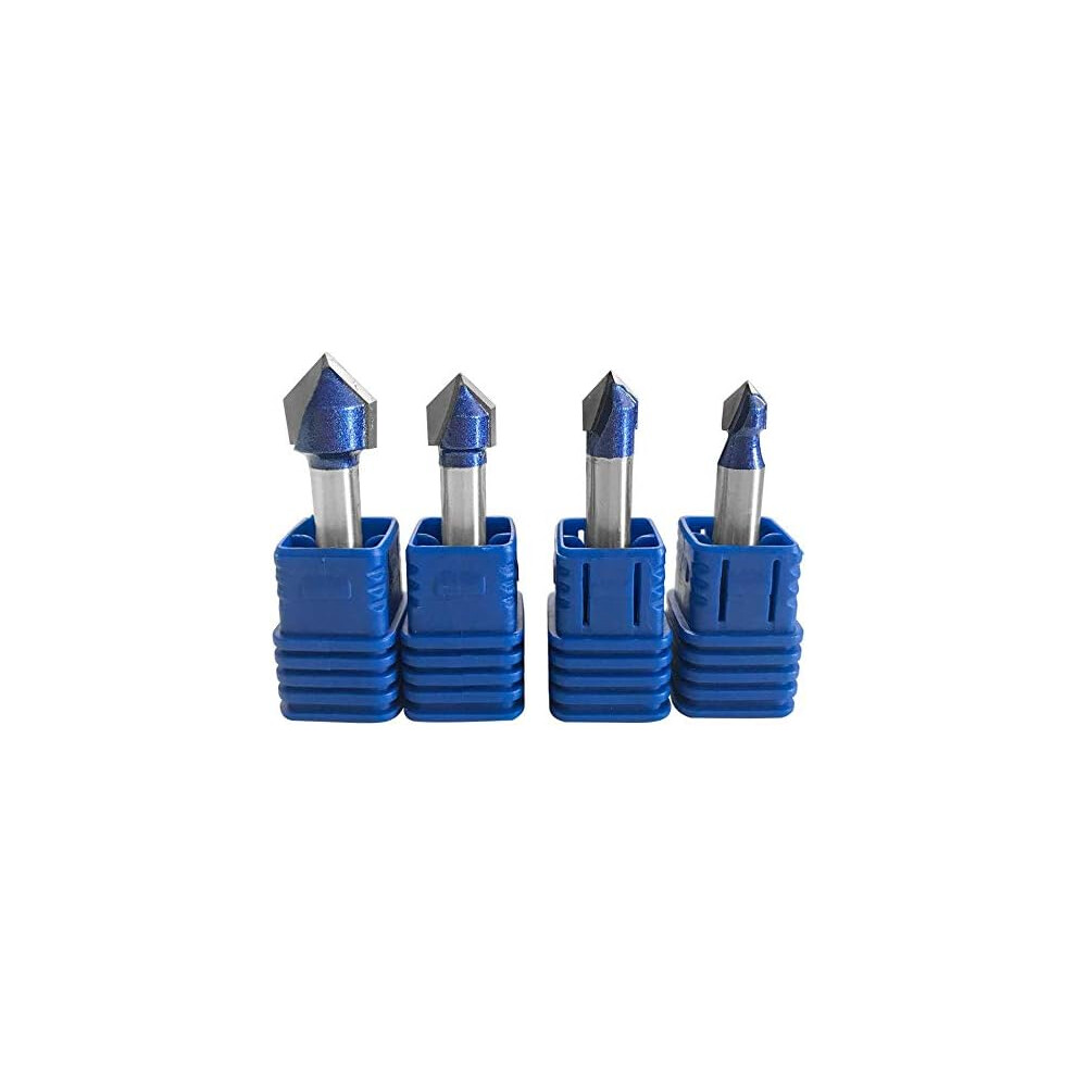 Craftsmanship Elevated, Industrial Grade V Groove Router Bit Set, Solid Carbide Cnc Engraving Bit For Deep Or Shallow V Grooves, Decorative Accents 9405630141832