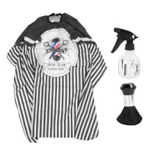 Lightweight Material Hair Cutting Cape with Anti Wrinkle Design Water Repellent Fabric Professional Salon Cape Includes Duster Brush And Mist Sprayer