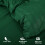 (Super King, Emerald) Stripe Duvet Cover Set Bed Quilt & Pillowcase Pair 2