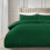 (King, Emerald) Stripe Duvet Cover Set Bed Quilt & Pillowcase Pair 1