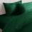 (King, Emerald) Stripe Duvet Cover Set Bed Quilt & Pillowcase Pair 3