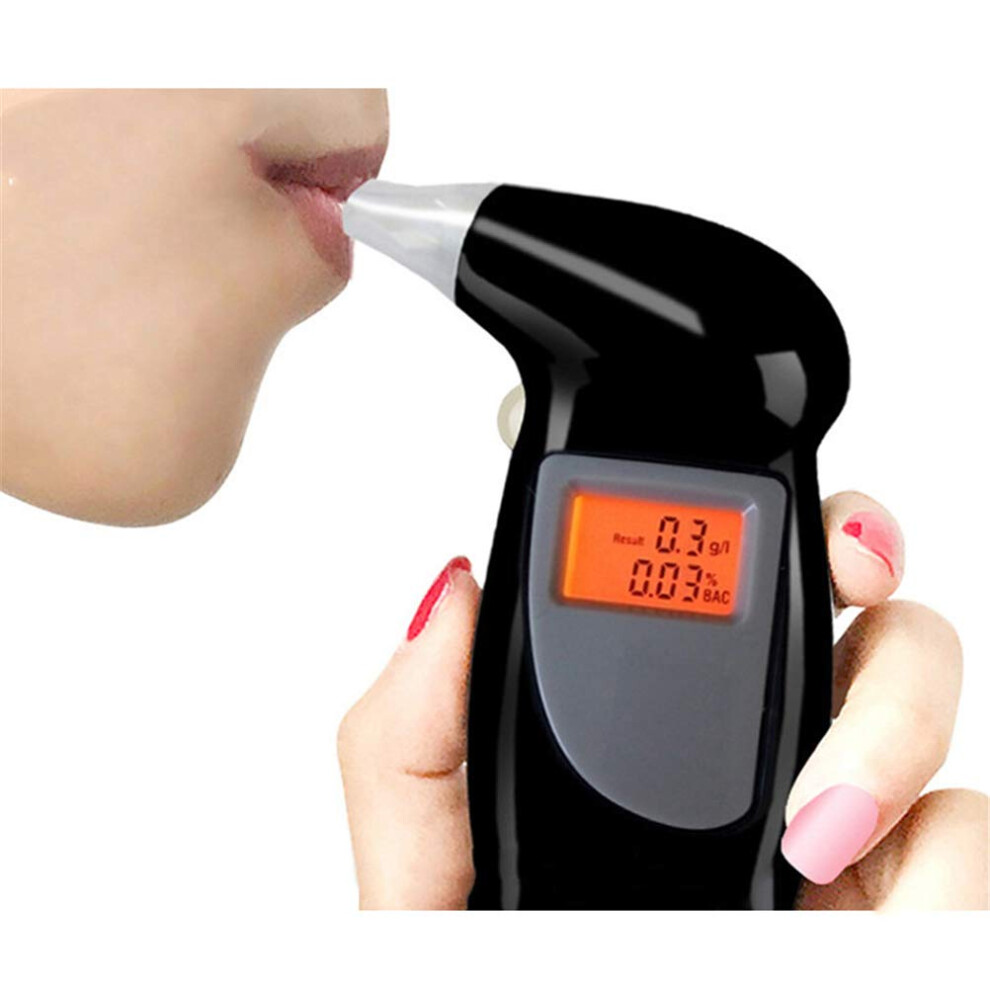 Alcohol Breathalyzer With Lcd Display And 5 Mouthpieces, Accuracy Digital Alcohol Tester For Night Use 9347817018349