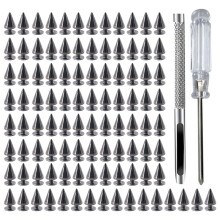 100Pcs Multipurpose Cone Studs for Enhancing Fashion-Black