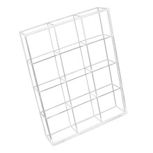 Hochtransparente Acryl-Ausweisbox für Abzeichen,-12 Quadrate