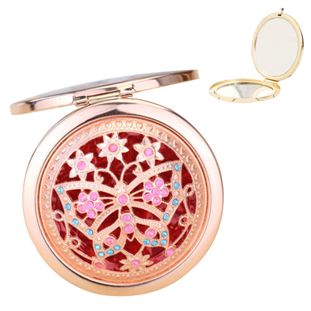 Travel Companion Compact Mirror, Vintage Inspired, With 10x Magnification