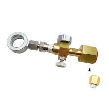 CO2 Refill Adapter for Soda Maker with Pressure Control Valve and Brass CO2 Bottle Connector