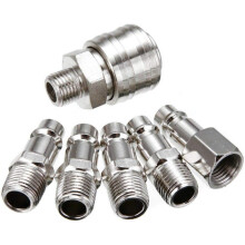 Connettore per utensili pneumatici resistente alla corrosione, sgancio rapido in acciaio inossidabile per compressori d'aria, chiodatrici