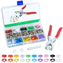 Kit de boutons-pression pour loisirs créatifs, outil de fixation avec boutons-pression métalliques, solution de rangement facile pour les projets