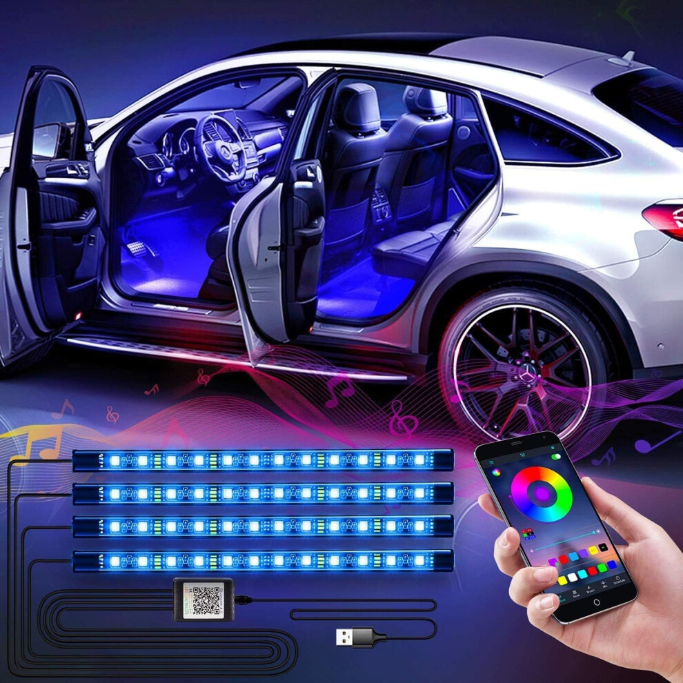 Transform Your Ride With Car Interior Lights, Experience Seamless Music Sync For An Unmatched Ambience 9048212495147
