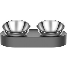 Erhöhtes Futternapf-Set für Katzen und Hunde, stressfreie, geneigte Edelstahlnäpfe, von Tierärzten empfohlenes Design für komfortables Füttern