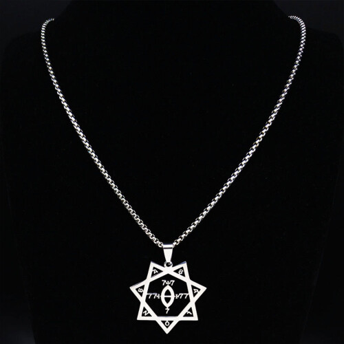 Collier moderne en acier inoxydable avec chaîne réglable, 1