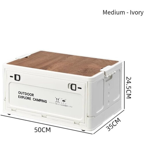 Outdoor Camping Folding Table With Storage Box Car Storage Box White Size M 1