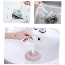 Sink Pipe Dredger Pink Kitchen Sewer Cleaning Tool with Strong Suction for Easy Unblocking of Sink, Bathtub, and Floor Drains