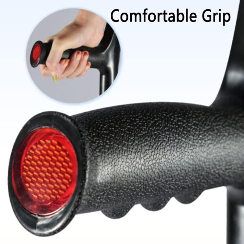 Adjustable Forearm Crutches for Adults, Foldable Ergonomic Walking Aid with NonSlip Base, Black 2
