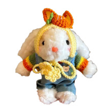 Plush Rabbit Toy Keychain Delicate Flower and-Carrot headgear