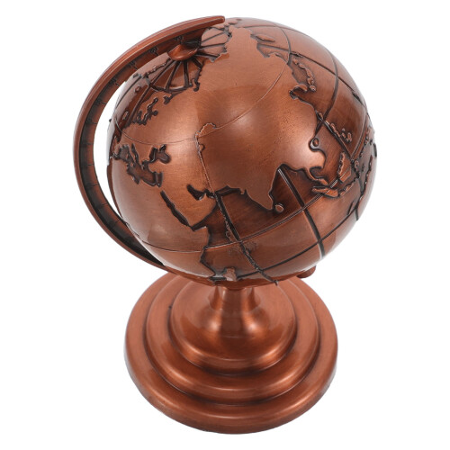 Vintage Metall Ornament Büro Dunkelbraun