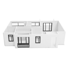 1Set Apartment Modell Kit, 1:25 Maßstab, DIY Architektur Set