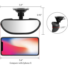 Enhanced Baby Car Mirror, Crystal Clear Wide Angle Convex Mirror for Rear-Facing Infant, Safety Certified with ShatterProof Design, 360 Rotatable
