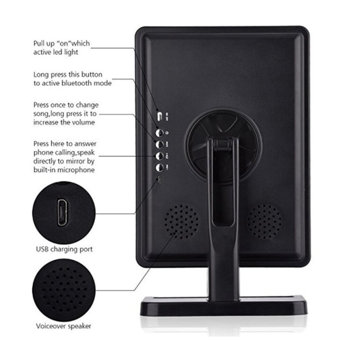 Dimmable LED Lights, Perfect Size for Dressing Desk with Smart Touch Control for Custom Lighting, Oversized Mirror for Wide-Angle Viewing, Adjustable 2