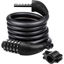 Lucchetto per bicicletta, cavo in acciaio resistente, rivestimento in PVC impermeabile, lucchetto di sicurezza senza chiave per bicicletta, triciclo,