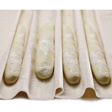All-Natural Safe Proofing Cloth for Artisan Bakers, Absorbent Material Quick Absorb Moisture, Shaping Tool for Baguettes Loaves Ciabatta (75 X 45 Cm)
