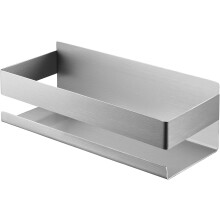 Practical Design, Floating Shelves Wall Mounted Anodized Stainless Steel For Bathroom, Rustproof Metal Storage Large Capacity (20 cm x 9.5 cm Brushed