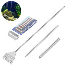 Aquariumschaber, Glasreiniger mit Edelstahlschaber und rutschfestem Griff