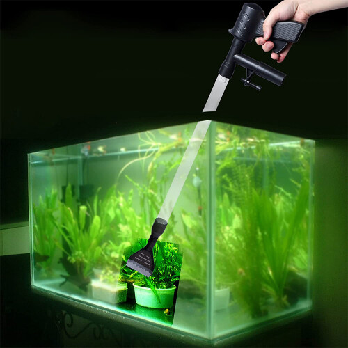 Adjustable Water Flow Controller Multi-functional Aquarium Cleaner With Air-Pressing Button, Filter Basket Net For Sand Wash Pump Kit 2