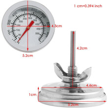 Grillthermometer aus Edelstahl, ideal für Grillbegeisterte mit präziser Temperaturanzeige und gut lesbarem Display zur schnellen Überwachung beim