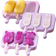 Ice Pop Maker Kit, Homemade Treats Bpa-Free Reusable Food Grade Silicone Non-Slip Handles Dishwasher Safe Easy-Release For Your Summer Fun (3PCS)