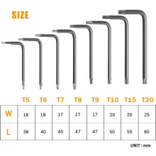 Black Stainless Steel Torx Star Screwdriver Kit, 8 Pieces Set With Long Arm For Easy Reach And Control In Tight Spaces