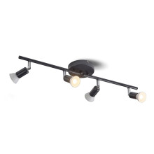Modern 4Light Track Lighting Fixture with 320 Rotation, GU10 Ceiling Spotlights for Home and Office