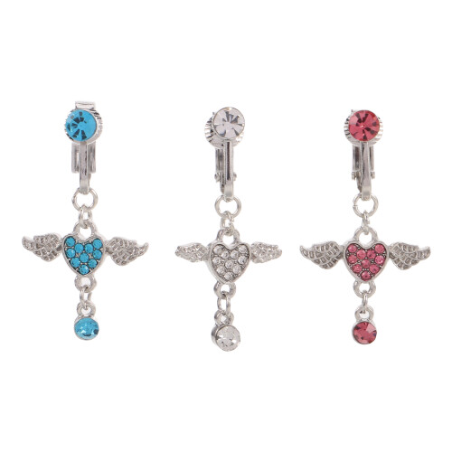 3St Koperen Non Piercing Navelring Met En Engelenvleugel