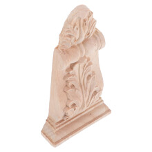 Holzsäule Roman Mit Blumenmotiv Handgeschnitzt Mehrfarbig