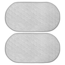 2Pcs Grey Baby Changing Pads Waterproof Foldable Cotton Reusable
